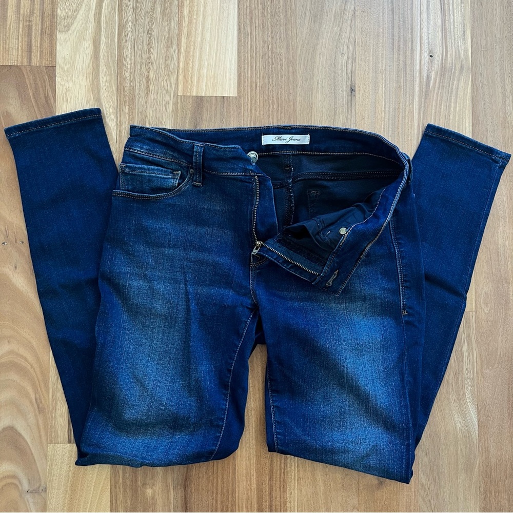Mavi Alanis women skinny jeans dark navy blue, size 29, button issue, sold as-is